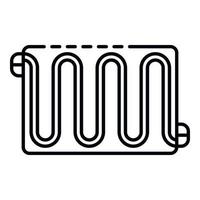 Pool heating icon, outline style vector