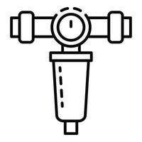 House water filter icon, outline style vector