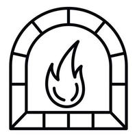 Potter oven icon, outline style vector