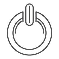 Power off button icon, outline style vector