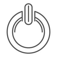 Power off button icon, outline style vector