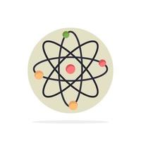 átomo energía poder laboratorio abstracto círculo fondo plano color icono vector