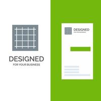 Grid Graph Drawing area software Grey Logo Design and Business Card Template vector