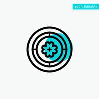 Flower Spring Circle Sunflower turquoise highlight circle point Vector icon