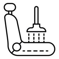 Car seat cleaning icon, outline style vector