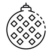 Fir tree toy ball icon, outline style vector