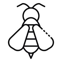 Wasp insect icon, outline style vector