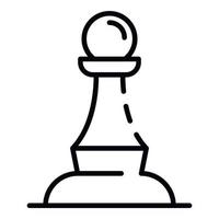 Pawn chess element icon, outline style vector