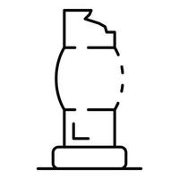 Ancient column icon, outline style vector