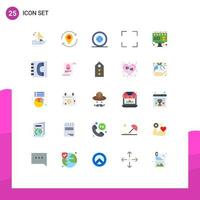 25 Flat Color concept for Websites Mobile and Apps ad full screen pin full international Editable Vector Design Elements