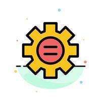 World Education Setting Gear Abstract Flat Color Icon Template vector