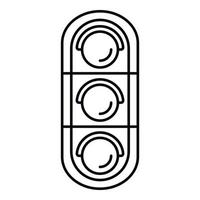 Urban traffic lights icon, outline style vector