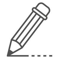 Writing pencil icon, outline style vector