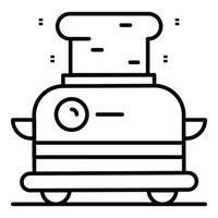 Vintage toaster icon, outline style vector