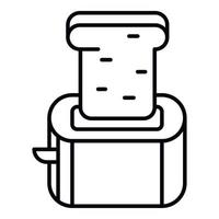 Small toaster icon, outline style vector