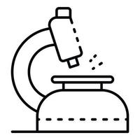 Science microscope icon, outline style vector