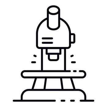 Macro microscope icon, outline style vector