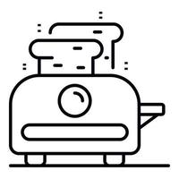 House toaster icon, outline style vector