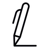 Writing pen icon, outline style vector