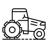 Ground tractor icon, outline style vector