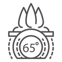 Fire smart control icon, outline style vector