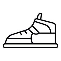 icono de zapatillas de hip hop, estilo de esquema vector