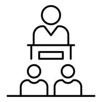 Cohesion speaker icon, outline style vector