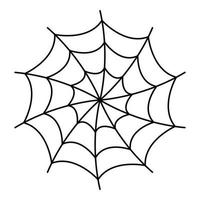 Spiral spider web icon, outline style vector