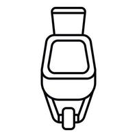 Front wheelbarrow icon, outline style vector