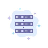 Computing Data Storage Network Blue Icon on Abstract Cloud Background vector
