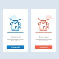 Clothes Drying Hanging  Blue and Red Download and Buy Now web Widget Card Template vector