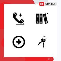Universal Icon Symbols Group of Modern Solid Glyphs of medical plus hospital history door Editable Vector Design Elements