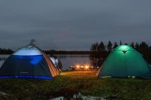 Camping and tenting by the Lake photo