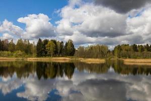 paisajes de la campiña de lituania en primavera foto