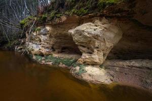 Small Forest River in Early Springtime photo