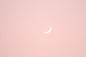 The beautiful moon and stars in the sky. photo