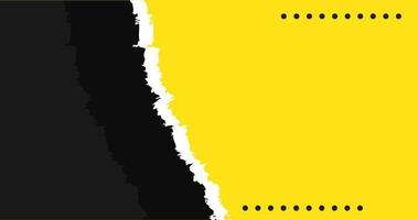 Black and yellow solid color paper cut art background. simple and minimalist background. vector