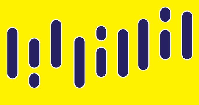 fondo de patrón de arte de línea abstracta de color sólido azul oscuro y amarillo. fondo simple y minimalista. vector