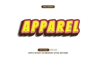 Text Effect - Apparel word text editable. vector