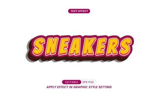 Text Effect - Editable Sneakers Slogan text. vector