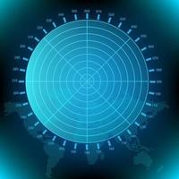 RADAR circular AI HUD hologram vector concept for future technology element background business screen