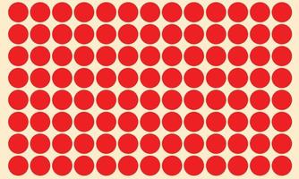 Red polka dot background vector