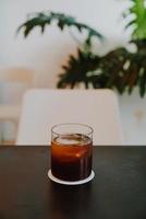 black coffee cold drip in glass photo