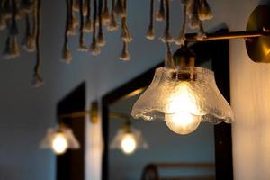 beautiful hanging light bulb lamp photo