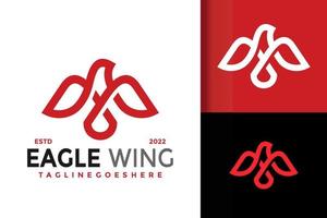 Eagle Wings Logo Design, brand identity logos vector, modern logo, Logo Designs Vector Illustration Template