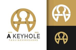 A Keyhole Logo Design Vector Illustration Template