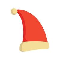 Santa Claus cartoon red hat silhouette in flat style vector