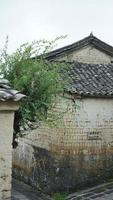 The old Chinese village view with the old built architectures in it photo