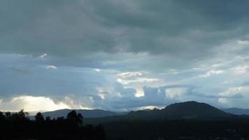 The blue sky view with the white clouds in summer photo