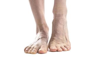 pretty smooth woman's feet making a step photo